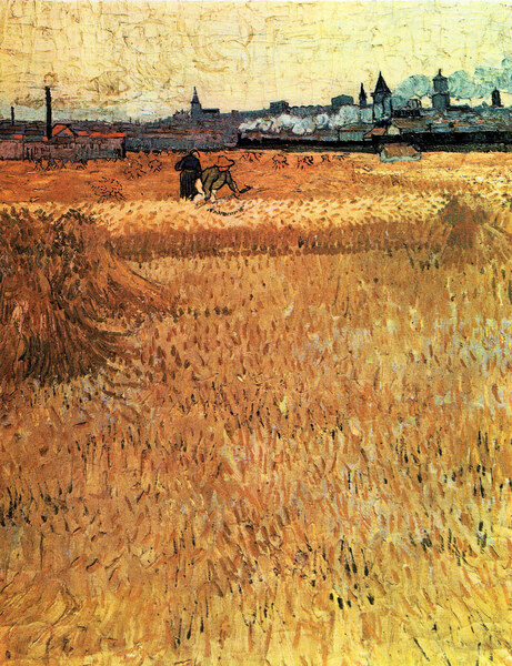 Wheat field with a view of Arles by Van Gogh